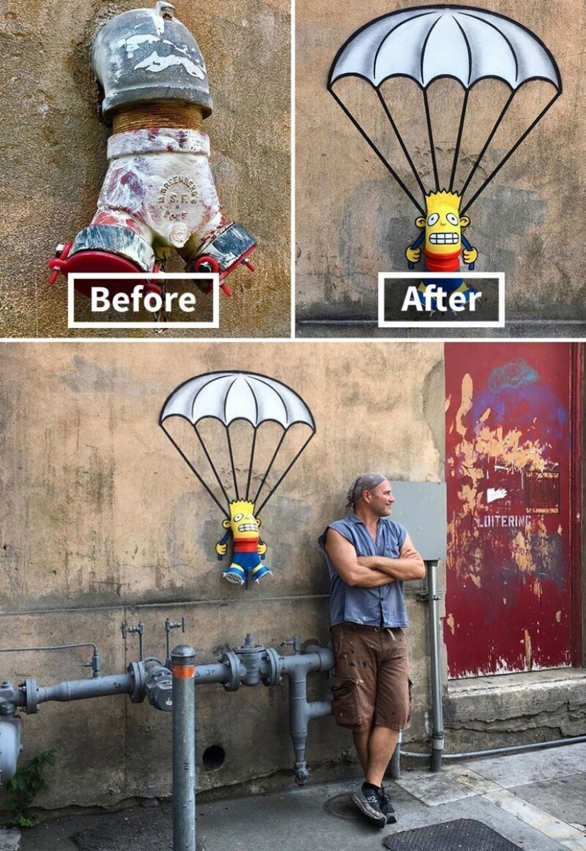 30 obras del artista de la calle que ama a revitalizar los paisajes urbanos
