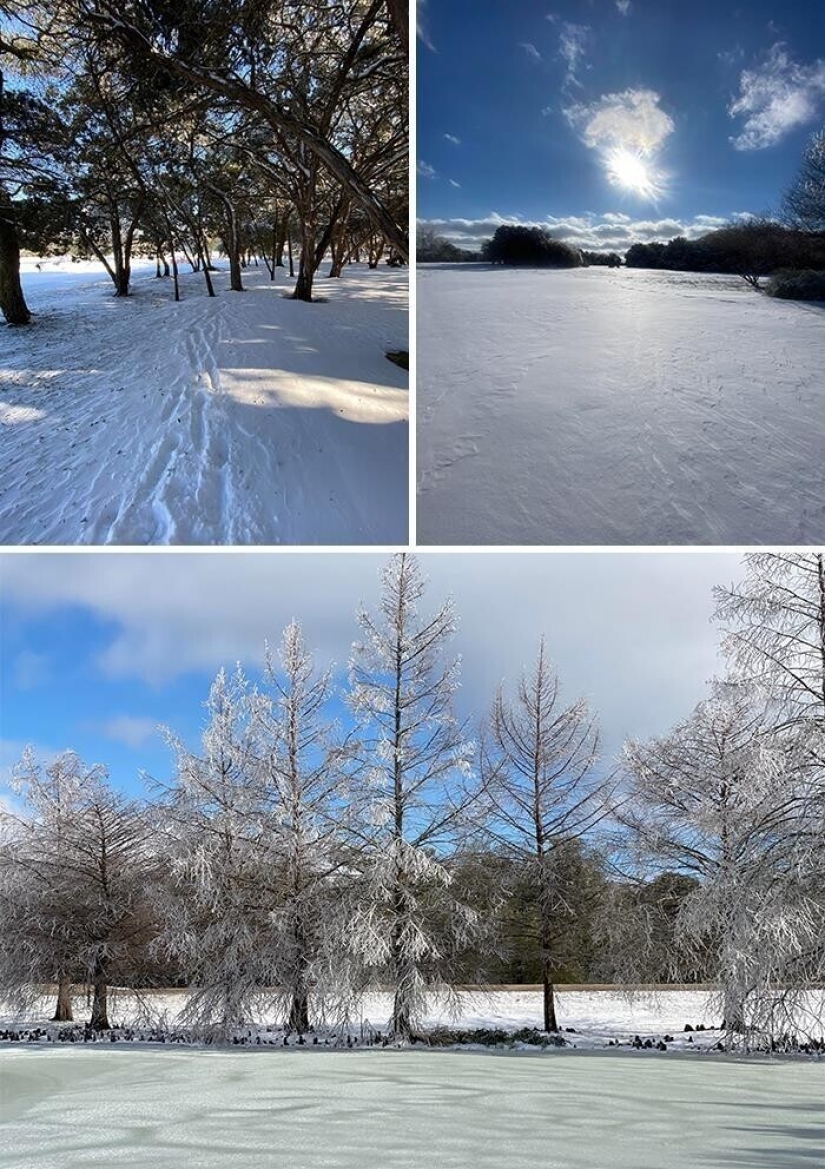 35 photographs about what is happening now in the frozen Texas