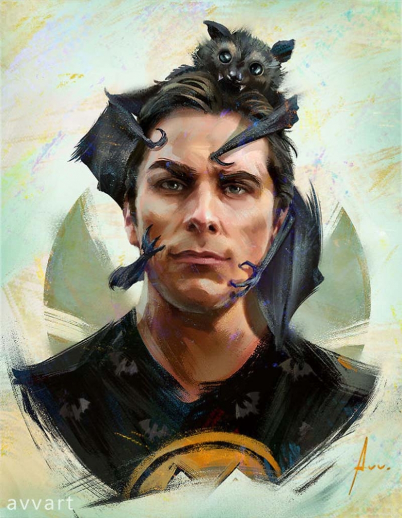 8 famous characters and their "totem" creatures from the artist Alexei Vinogradov 8 famous characters and their "totem" creatures from the artist Alexei Vinogradov