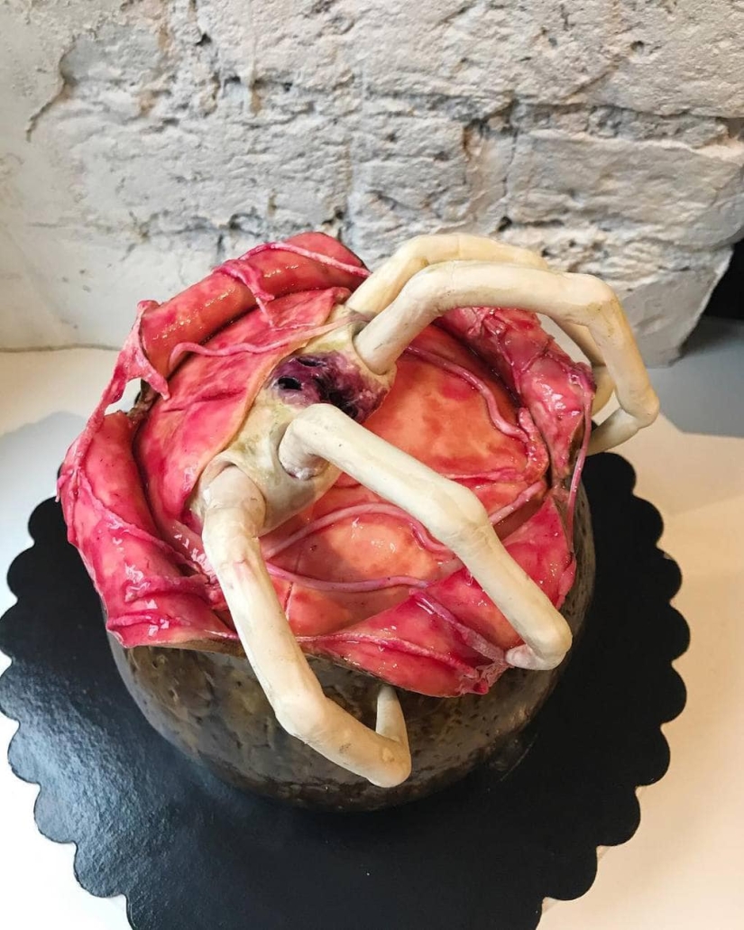 A basin of olivier, dumplings, a dead pigeon and other ironic cakes of a pastry chef from St. Petersburg