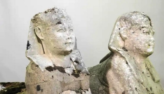 A British family got rich by accidentally discovering Egyptian sphinxes in their yard
