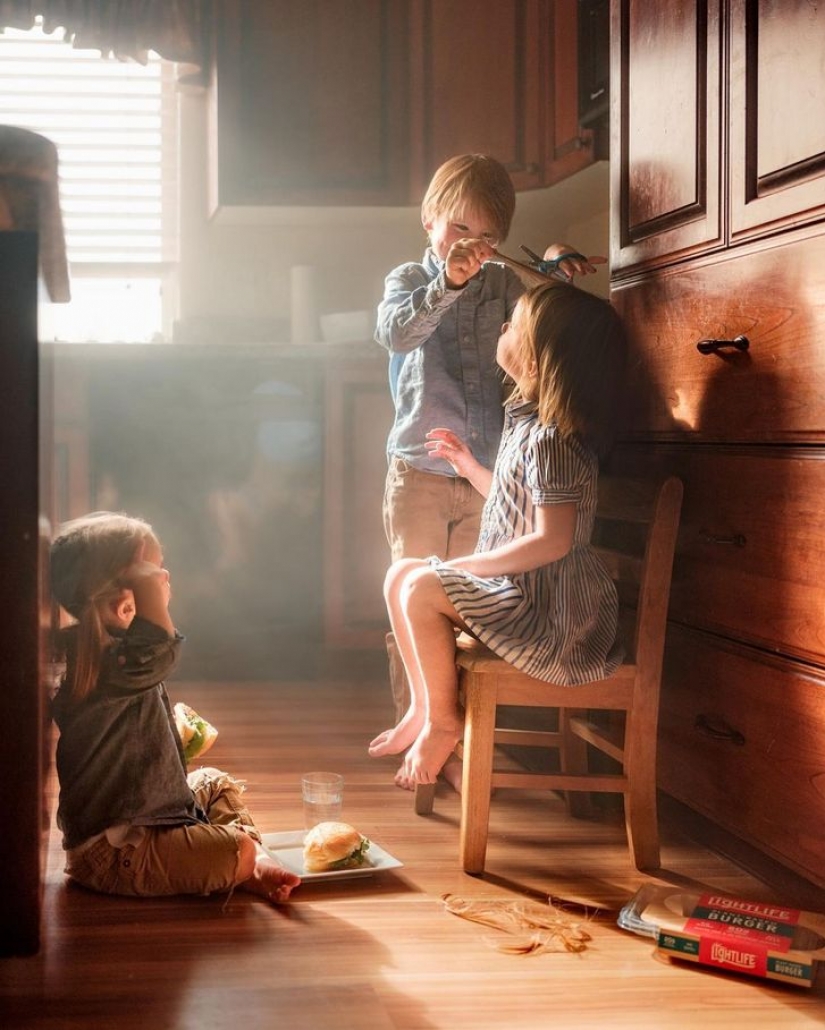 A father of four takes pictures of his children, proving that every day is magical