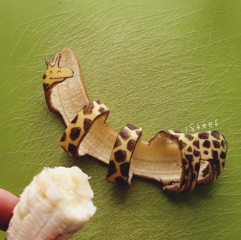 A pesar del mármol: el escultor corta el exceso de plátanos