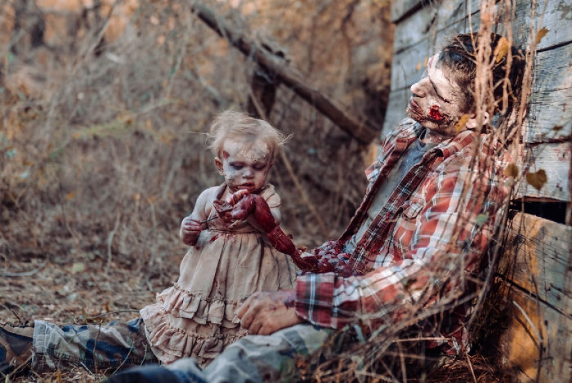A woman "zombified" her daughter for the sake of a photo shoot, and what happened in the end is horrifying