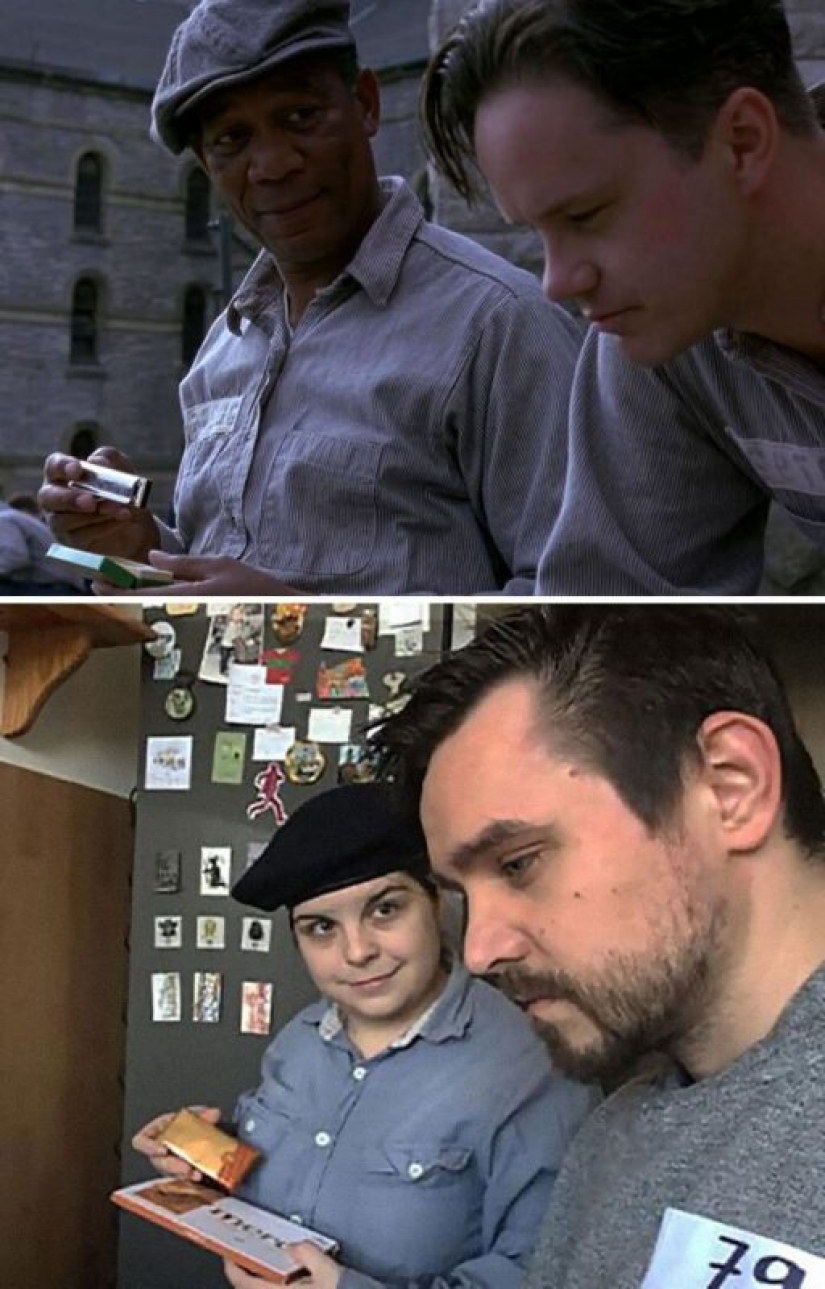 Aburrido en cuarentena a un par recrea escenas de películas famosas Aburrido en cuarentena a un par recrea escenas de películas famosas