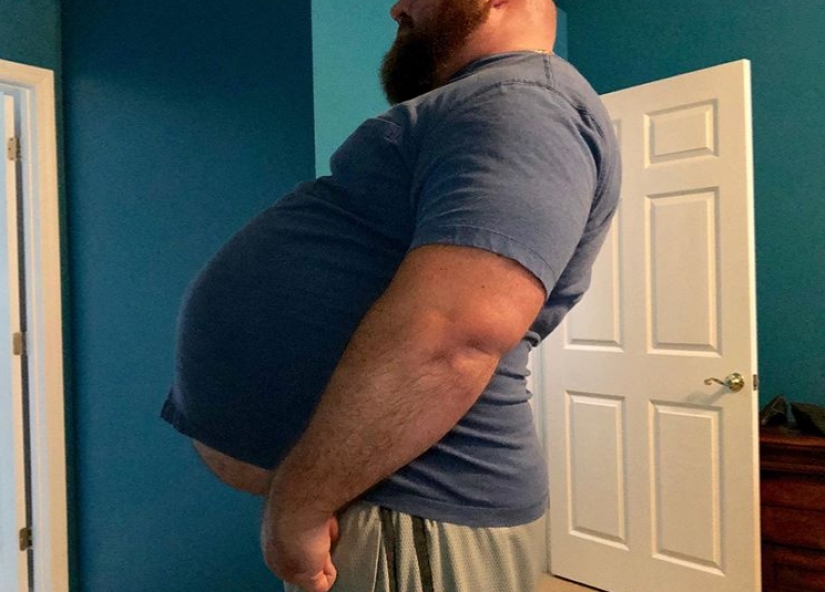 An American gets paid on a porn site for getting fat