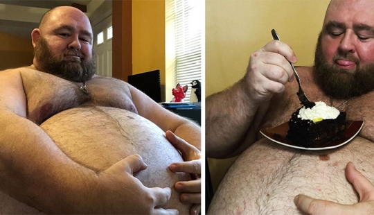 An American gets paid on a porn site for getting fat