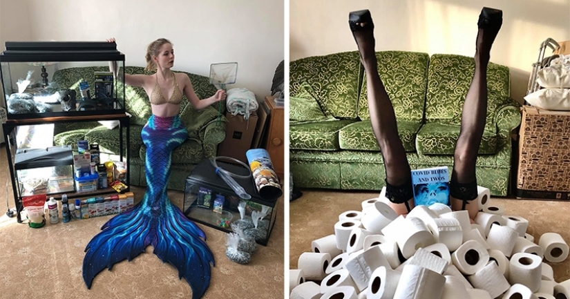 An American woman can sell any junk, creating a funny advertisement for it