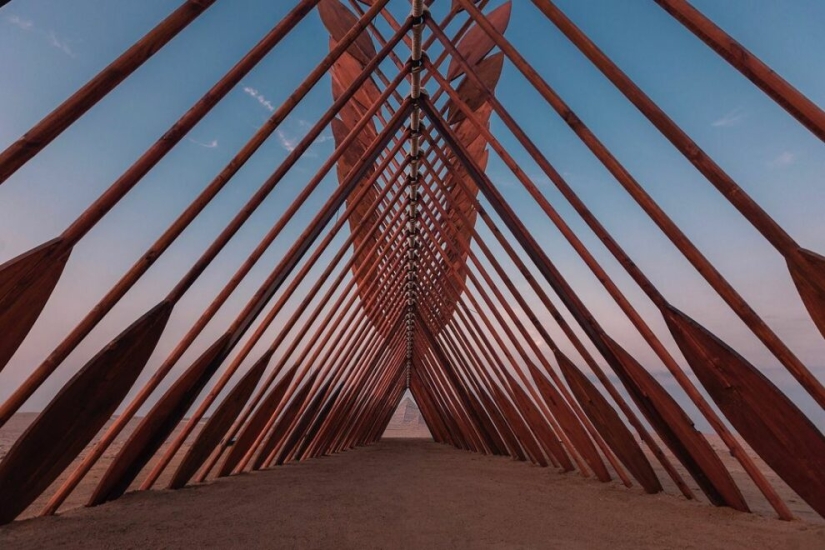 An exhibition of contemporary art is being held near the Egyptian pyramids for the first time in history