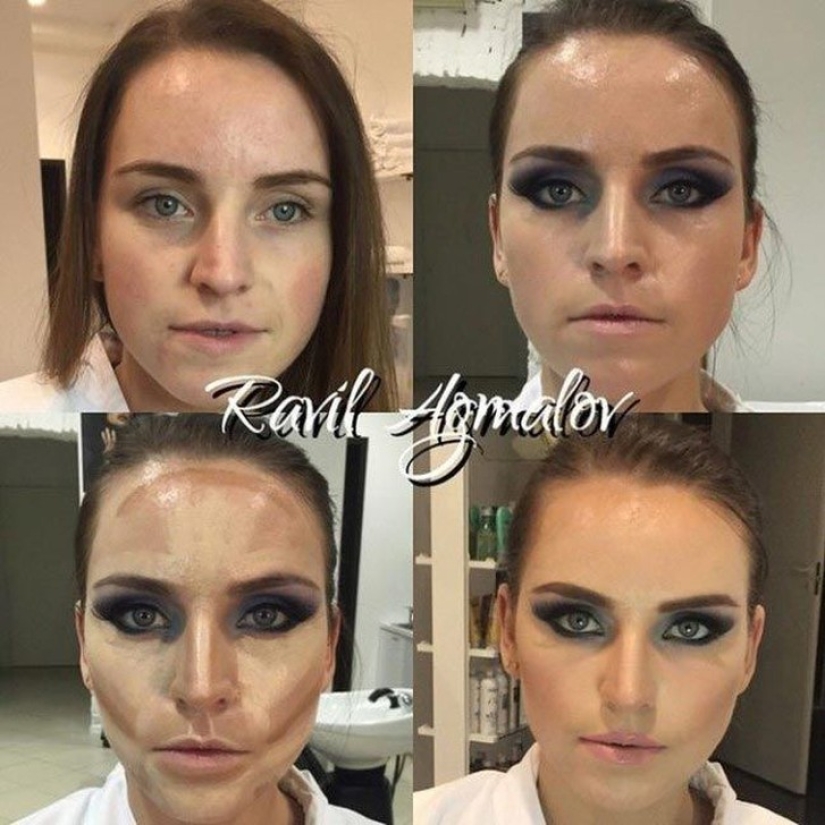 Another face: with the help of makeup, the makeup artist skillfully turns ordinary girls into real beauties