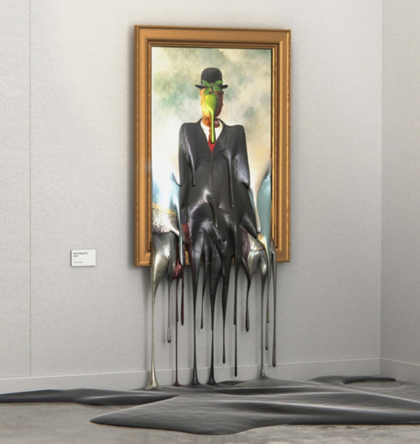 Arte caliente: ¿cómo se ven las pinturas famosas, "drenadas" en el suelo