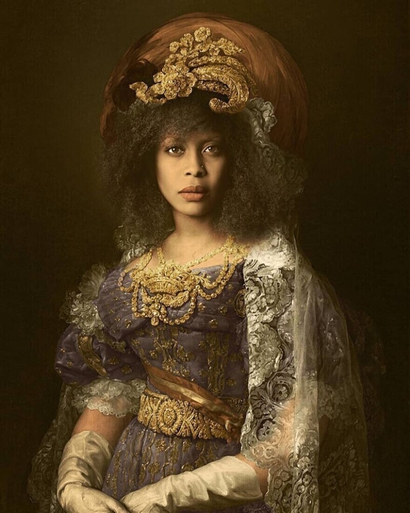 Artista francés pinta retratos de celebridades en estilo clásico