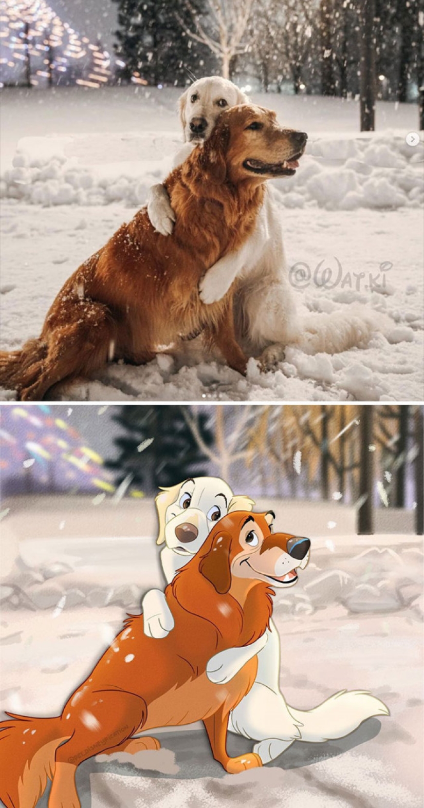 Artista holandés convierte animales en personajes de Disney