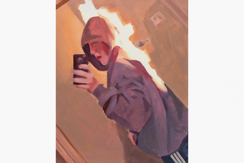 Artista Mauro Martínez, un ex drogadicto que convierte memes en pinturas
