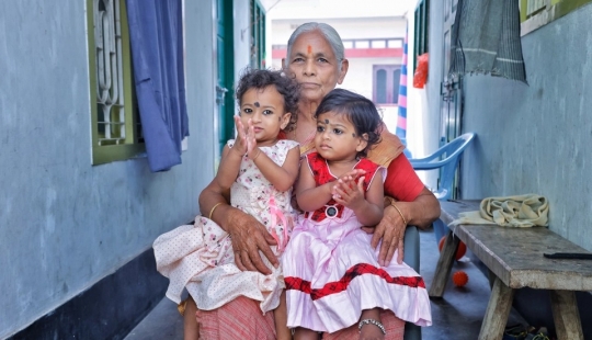As the 73-year-old Indian first became a mother, and a year later became a widower