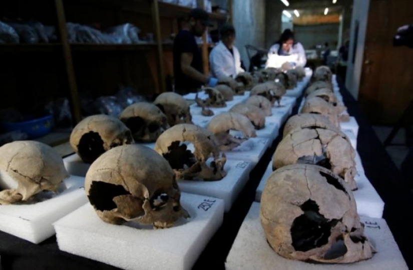 Aztec tower made of human skulls discovered in Mexico City Aztec tower made of human skulls discovered in Mexico City