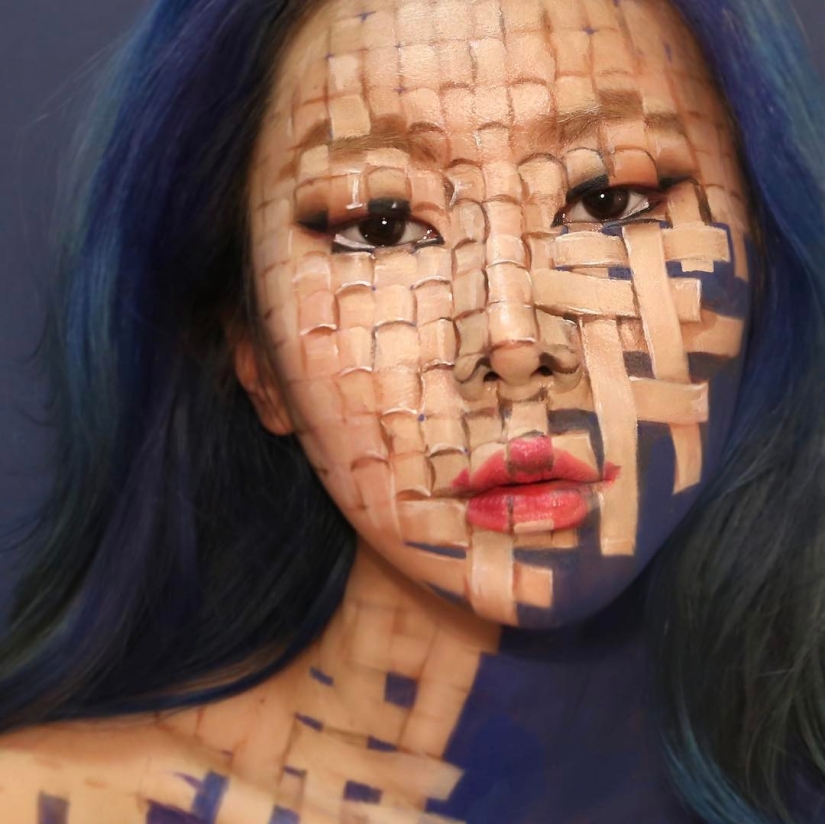 Beautiful chimeras: make-up artist from Korea blows up the brain with optical illusions of makeup