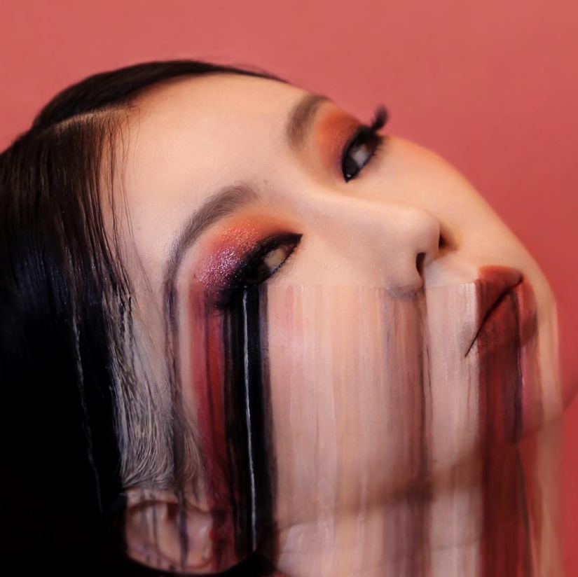 Beautiful chimeras: make-up artist from Korea blows up the brain with optical illusions of makeup