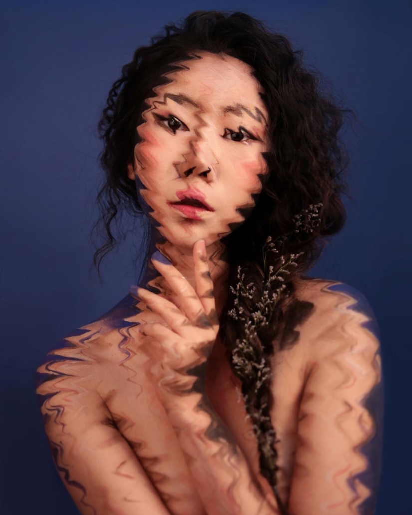 Beautiful chimeras: make-up artist from Korea blows up the brain with optical illusions of makeup