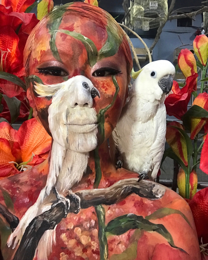 Beautiful chimeras: make-up artist from Korea blows up the brain with optical illusions of makeup