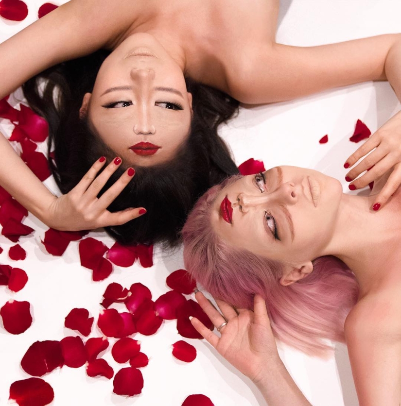 Beautiful chimeras: make-up artist from Korea blows up the brain with optical illusions of makeup