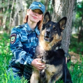 Brave and beautiful Russian police officers