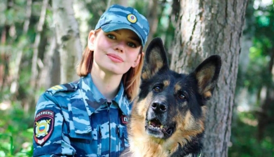 Brave and beautiful Russian police officers Brave and beautiful Russian police officers