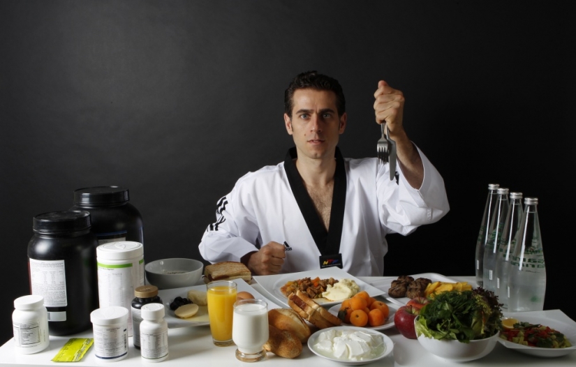 Breakfast, lunch and dinner of a real Olympic champion