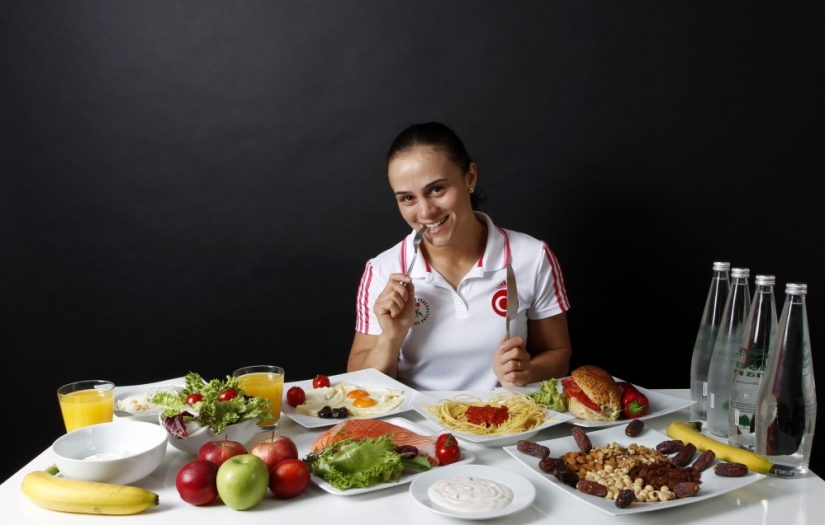 Breakfast, lunch and dinner of a real Olympic champion