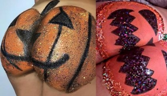 Brilliant solution: buttocks in glitter — a new Halloween trend