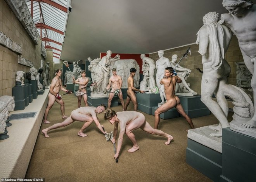 Cambridge students traditionally undressed for a charity calendar Cambridge students traditionally undressed for a charity calendar