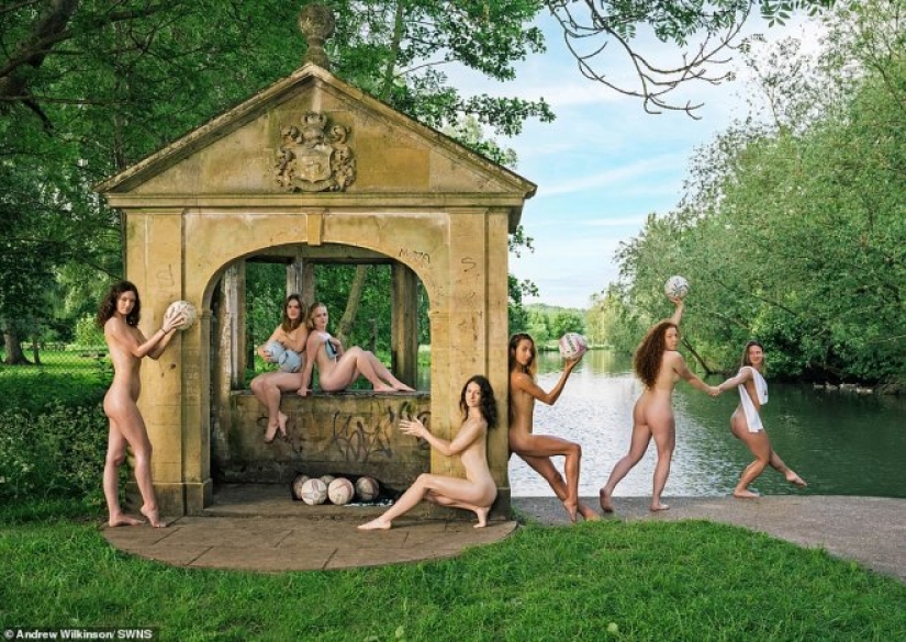 Cambridge students traditionally undressed for a charity calendar Cambridge students traditionally undressed for a charity calendar