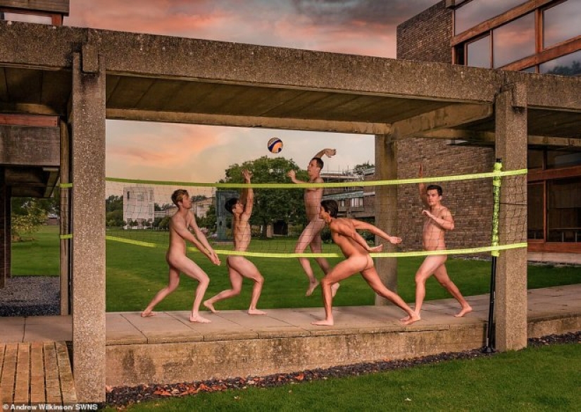 Cambridge students traditionally undressed for a charity calendar Cambridge students traditionally undressed for a charity calendar