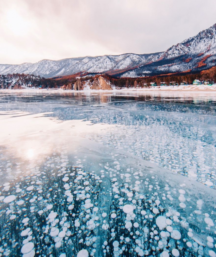 Camina sobre el Baikal helado