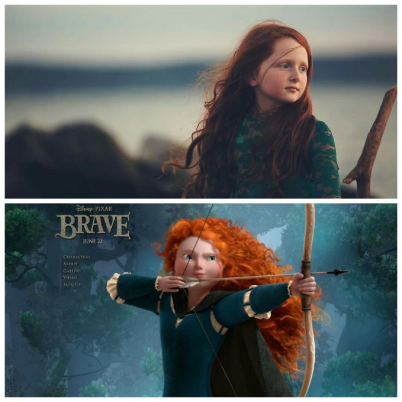 Cartoon characters and their real-life counterparts