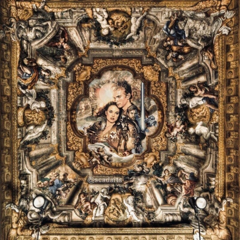 Characters from the Star wars universe in the subjects of classical paintings