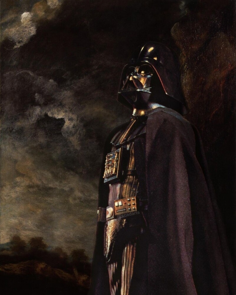 Characters from the Star wars universe in the subjects of classical paintings