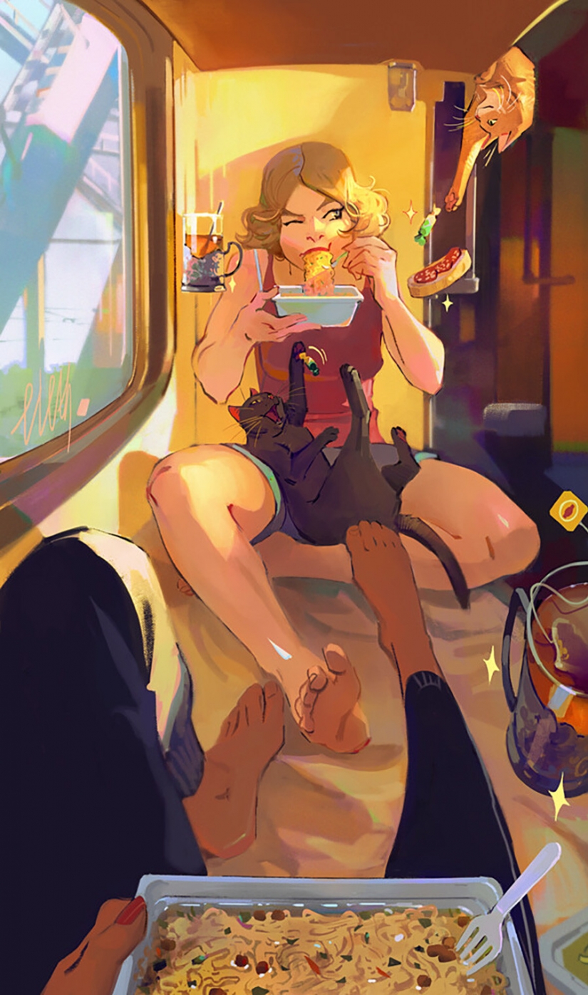 Check out this fantasy art about train travel in Russia Check out this fantasy art about train travel in Russia
