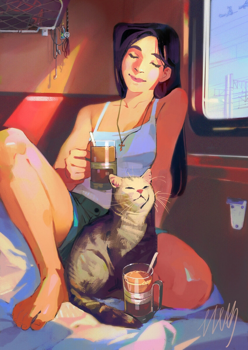 Check out this fantasy art about train travel in Russia Check out this fantasy art about train travel in Russia