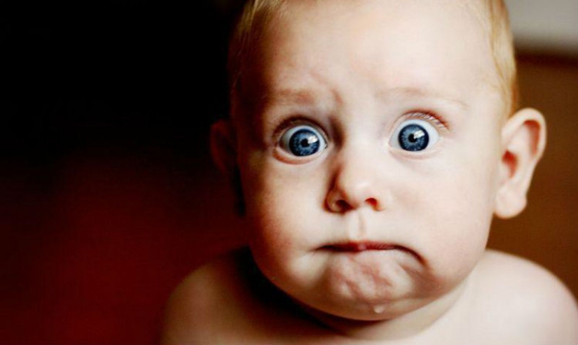 Children who can't believe his eyes
