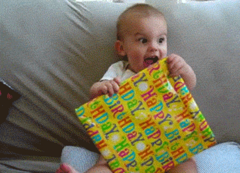 Children who can't believe his eyes