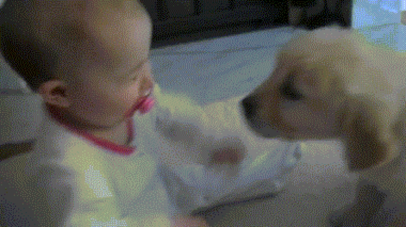 Children who can't believe his eyes