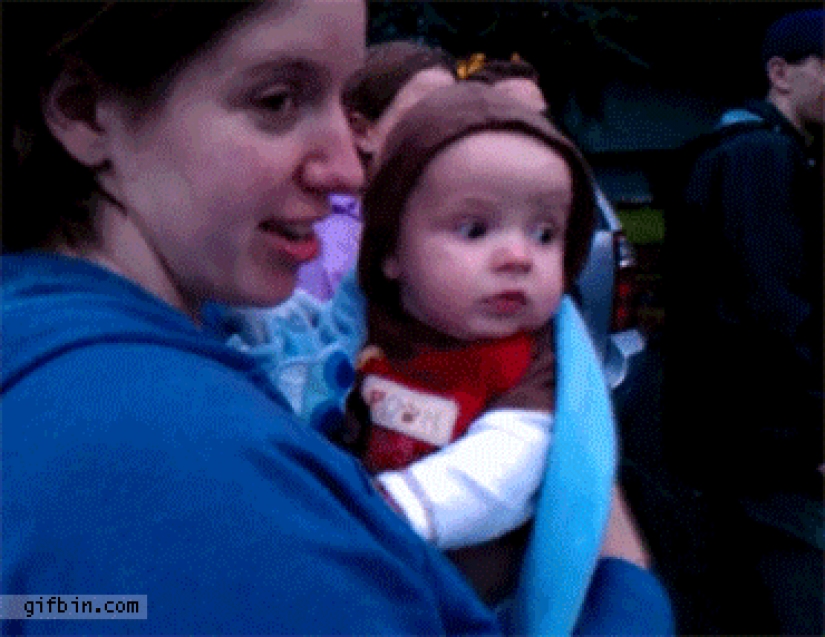 Children who can't believe his eyes