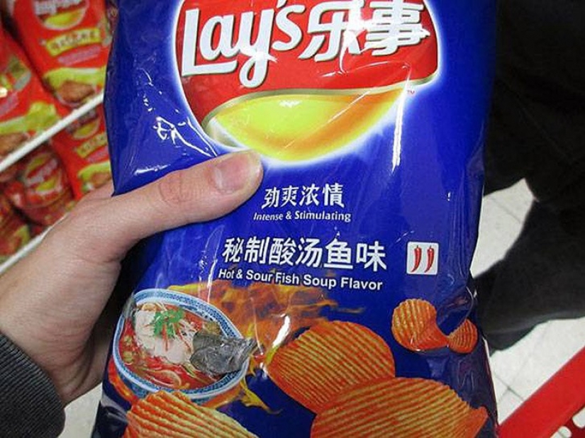 Chips with the most unusual tastes from different countries of the world Chips with the most unusual tastes from different countries of the world