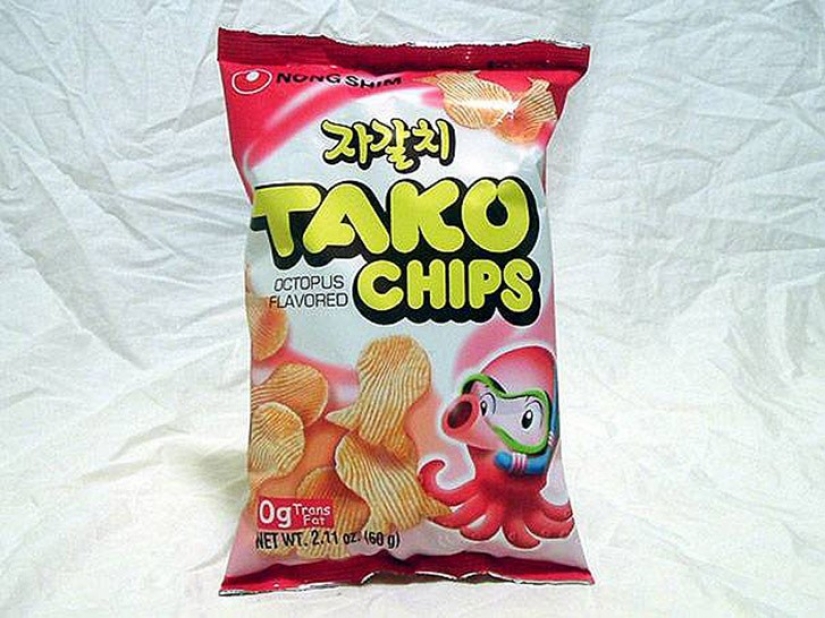 Chips with the most unusual tastes from different countries of the world Chips with the most unusual tastes from different countries of the world