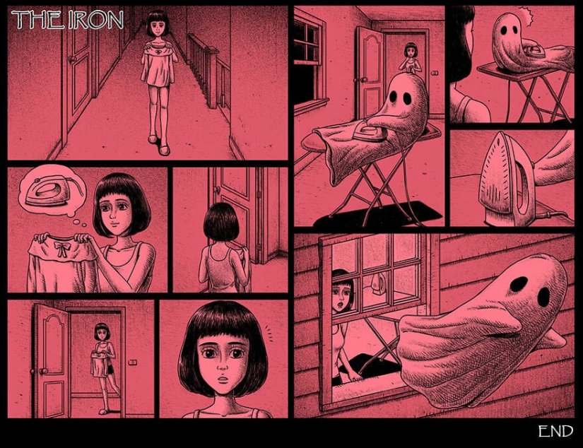 Cómics de miedo con finales espeluznantes de un artista taiwanés Cómics de miedo con finales espeluznantes de un artista taiwanés