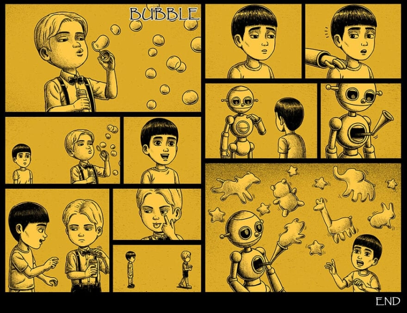 Cómics de miedo con finales espeluznantes de un artista taiwanés Cómics de miedo con finales espeluznantes de un artista taiwanés