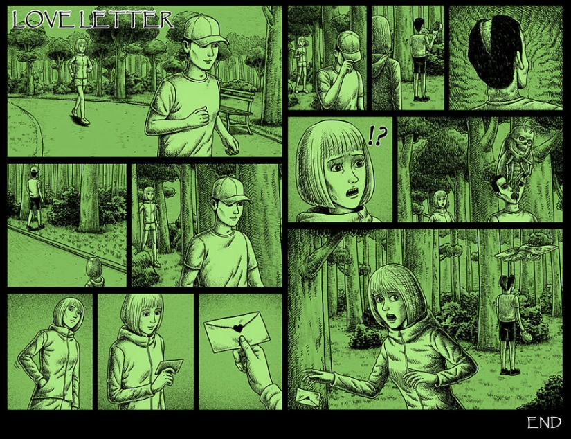 Cómics de miedo con finales espeluznantes de un artista taiwanés Cómics de miedo con finales espeluznantes de un artista taiwanés