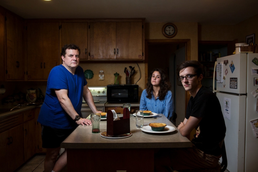 ¿Cómo es la cena, a las familias de los Estadounidenses comunes y corrientes