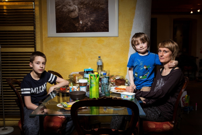 ¿Cómo es la cena, a las familias de los Estadounidenses comunes y corrientes